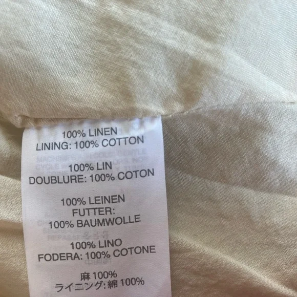 J. Crew Size 2 Linen and Cotton Blue and Off White Skirt Beach Summer Spring - Picture 5 of 5